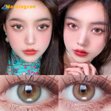 Xpoko leaf Pink pink Myopia Prescription Soft Colored Contact Lenses For Eyes Small Beauty Pupil Make Up Natural Yearly