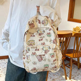 Xpoko back to school Kawaii Cartoon Capybara Backpack Funny Large Capacity Capybara School Bag Student Laptop Bag School Backpack for College Student