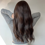 Xpoko 24-inch long curls with bangs, high-temperature silk material, and a versatile style for daily use