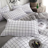 Xpoko Plain Grid Bedding Set