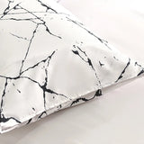 Xpoko White Stone with Black Veins Bedding Set