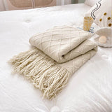 Xpoko Geometry Cozy Tassel Blanket