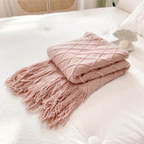 Xpoko Geometry Cozy Tassel Blanket