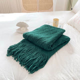 Xpoko Geometry Cozy Tassel Blanket