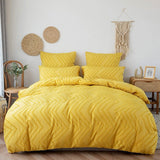 Xpoko Zig Zag Fringe Duvet Cover Set