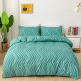 Xpoko Zig Zag Fringe Duvet Cover Set