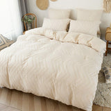 Xpoko Zig Zag Fringe Duvet Cover Set