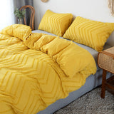 Xpoko Zig Zag Fringe Duvet Cover Set