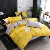 Xpoko Yellow Sleepy Eyes Bedding Set