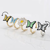 Xpoko Christmas Gifts Spinner Butterfly Anxiety Ring