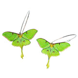 Xpoko Christmas Gifts Eyed Green Butterfly Earrings