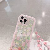 Xpoko Wavy Flower Bunny Phone Case Christmas Thanksgiving gifts