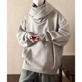 Xpoko Original functional assault hooded sweatshirt for men in autumn and winter plus velvet and thickening handsome high collar outer