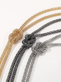 Xpoko Chains Knot Tasseled Necklaces Accessories