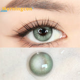 Xpoko Taylor Green  Myopia Prescription Soft Colored Contact Lenses For Eyes Small Beauty Pupil Make Up Natural Yearly