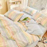 Xpoko Cute Moon Bedding Set For Girl Kawaii Heats Flower Cotton Twin Full Queen Size Bedding Double Fitted Bed Sheet Quilt Duvet Cover