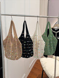 Xpoko Beads Hollow Bags Accessories Woven Handbag