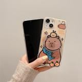 Xpoko Kawaii Cartoon Capybara Magnetic Stand Phone Case