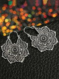 Xpoko Vintage Hollow Alloy Flower Earring Accessories