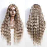 Xpoko Synthetic Lace Front Wig Baby Hair Wig Long Wavy 30 