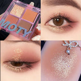 Xpoko 4 Colors Shine Eyeshadow Christmas Thanksgiving gifts