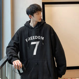 Xpoko Original cotton men hooded sweatshirt Harajuku new American retro oversize loose casual plus velvet thickened jacket bape top