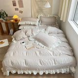 Xpoko Chic Girl Ruffle Bedding Set