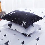 Xpoko Christmas Trees and Deers Bedding Set