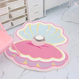 Xpoko Pink Clamshell Throw Accent Rug