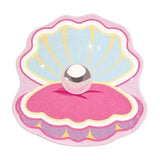 Xpoko Pink Clamshell Throw Accent Rug