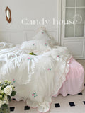 Xpoko Coquette Aesthetic Ruffle Bedding Set