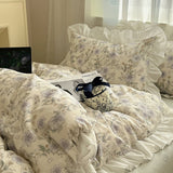 Xpoko Cottage Style Cotton Floral Bedding Set