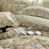 Xpoko Cottage Style Cotton Floral Bedding Set