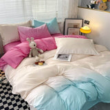 Xpoko Cotton Candy Pastel Gradients Bedding Set