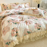 Xpoko Cotton Floral Princess Bedding Set