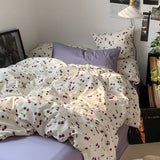 Xpoko Purple Cherries Bedding Set