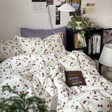 Xpoko Purple Cherries Bedding Set