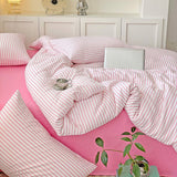 Xpoko Cozy Striped Bedding Set