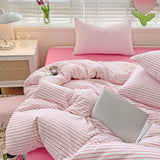 Xpoko Cozy Striped Bedding Set