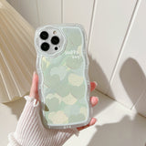 Xpoko Oil Painting Green Heart Phone Case