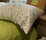 Xpoko  -  Fashion cute colorful polka dot bedding set kid,twin full queen king green cotton home textile bed sheet pillow case quilt cover