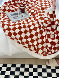 Xpoko Soft Checkerboard Sherpa Blanket