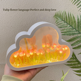 Xpoko Kawaii Cloud Mirror Tulip Night Light Christmas Thanksgiving gifts