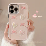 Xpoko Pink Love Bow Phone Case