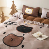 Xpoko Bedding Sets INS Vintage Single Duvet Cover Quilt Cover Beer Bed Sheets Set Kids princess Sheet Twin Comforter Sets Bed Linen