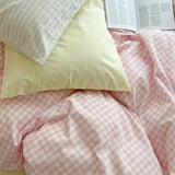 Xpoko Pastel Plaid Bedsheet Set