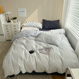 Xpoko Pastel Plaid Bedsheet Set