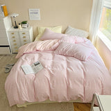 Xpoko Pastel Plaid Bedsheet Set