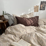 Xpoko Dark Academia Vintage Brown Bedding Set