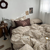 Xpoko Dark Academia Vintage Brown Bedding Set